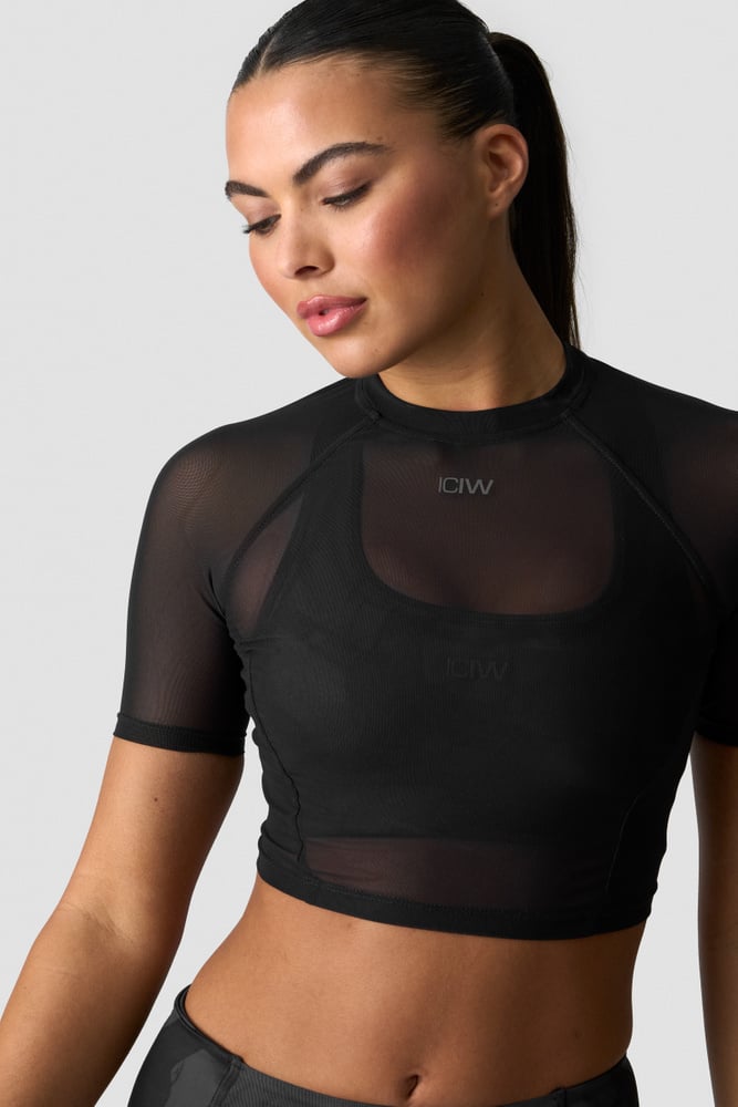 ICIW Sculpt Mesh T-Shirt W Black