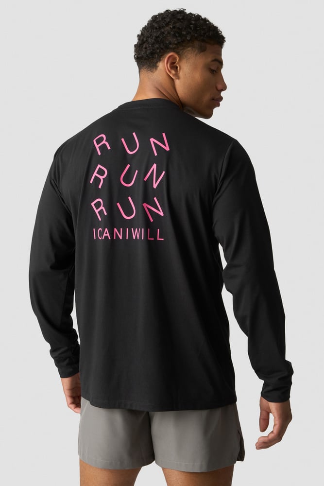 ICIW Essential Dri-Release Printed Long Sleeve Black