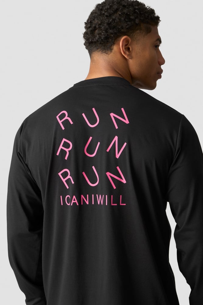 ICIW Essential Dri-Release Printed Long Sleeve Black