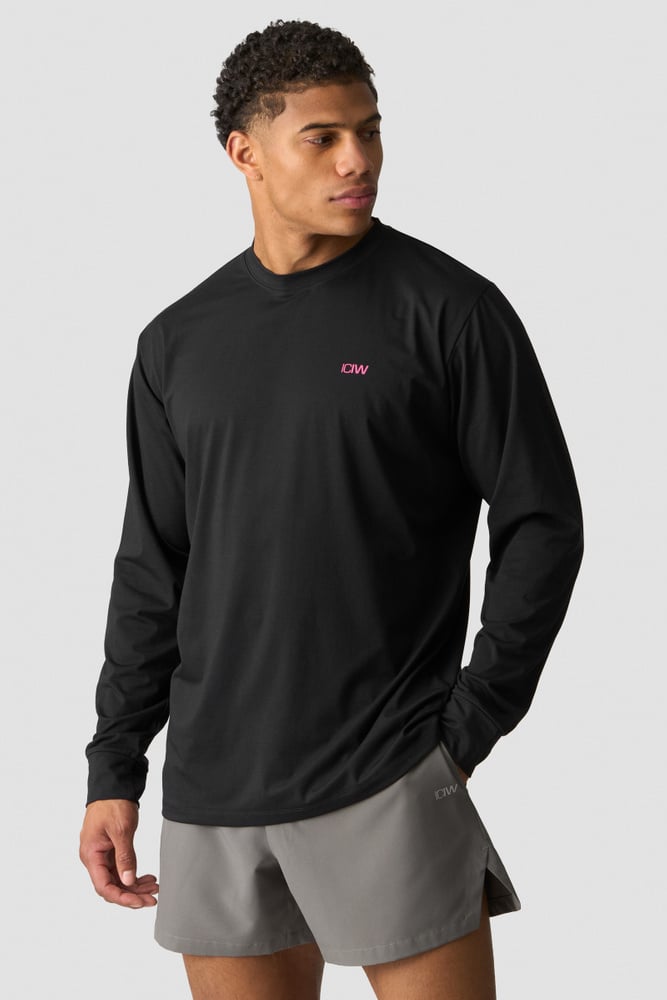 ICIW Essential Dri-Release Printed Long Sleeve Black