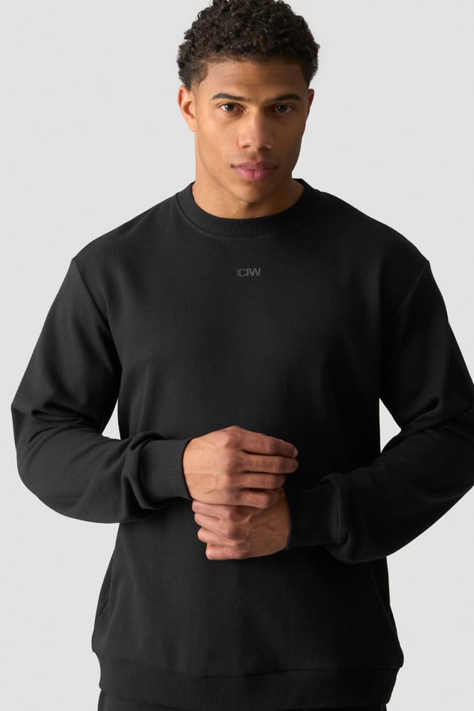 ICIW Everyday Unbrushed Relaxed Crewneck Black