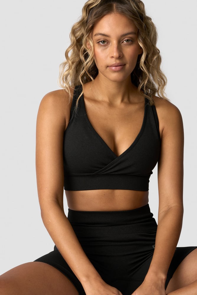 ICIW Soft Seamless Adjustable Sports Bra Black