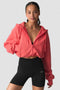 ICIW Everyday Cropped Zip Hoodie Dark Pink Peach