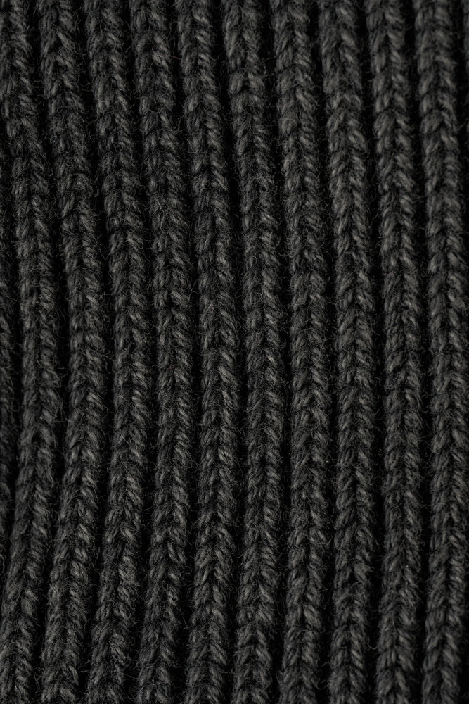 ICIW Ribbed Vintage Washed Beanie Black