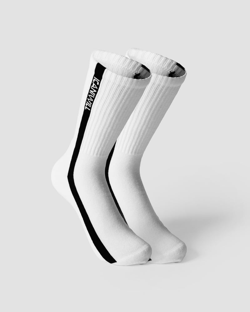 ICIW Vertical Striped Socks 2-pack Black