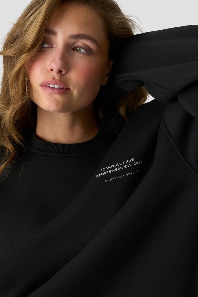 ICIW Everyday Relaxed Crewneck Print Black