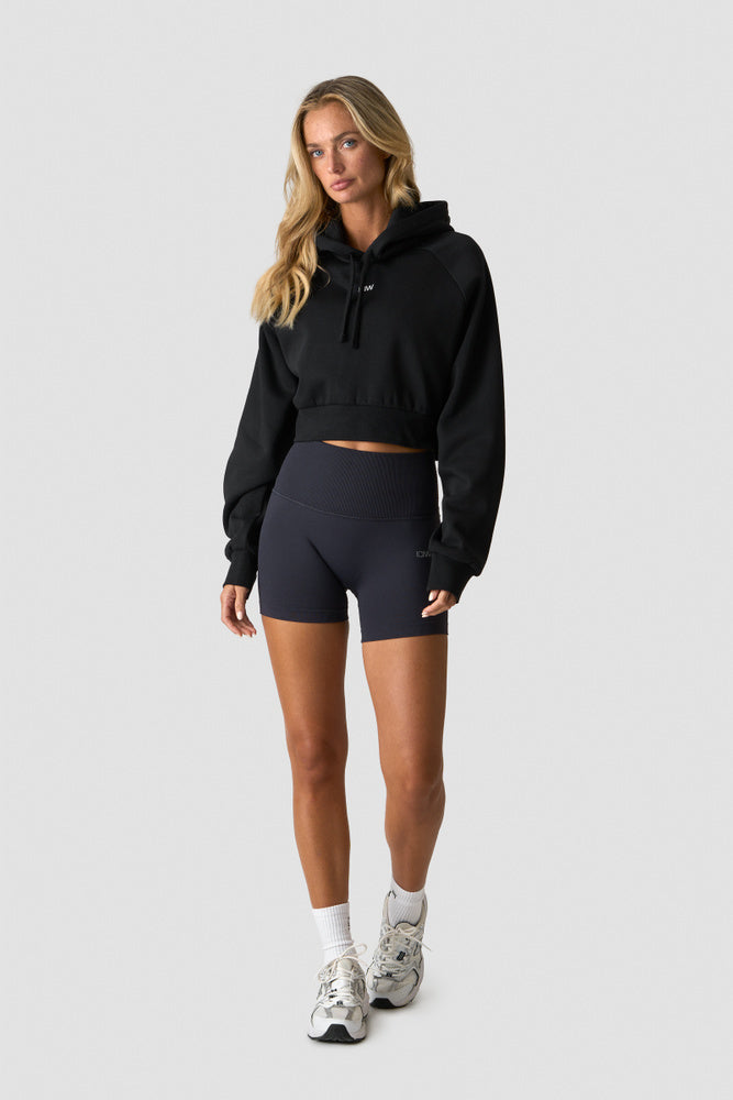 ICIW Everyday Cropped Hoodie Black