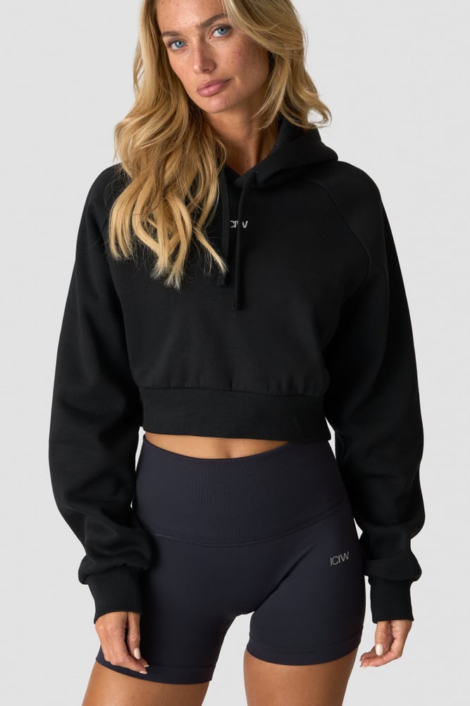 ICIW Everyday Cropped Hoodie Black