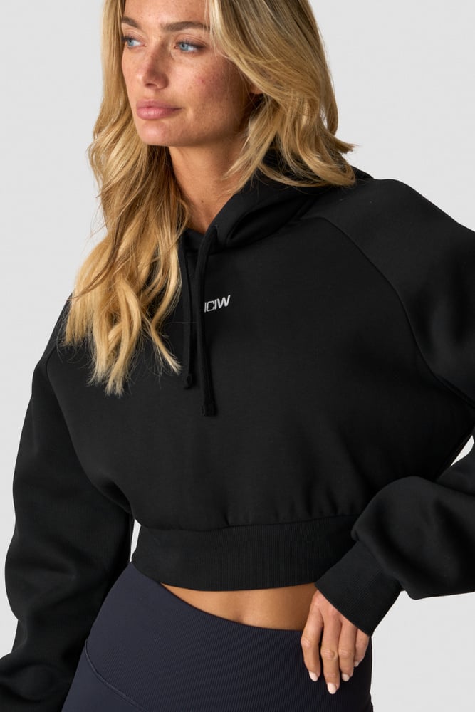 ICIW Everyday Cropped Hoodie Black