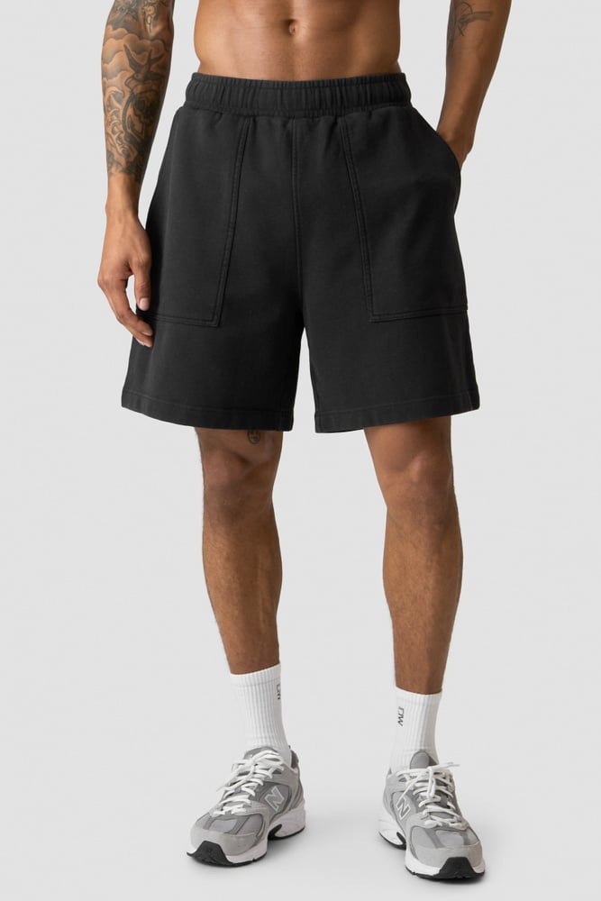 ICIW Stonewashed Sweatshorts M Black
