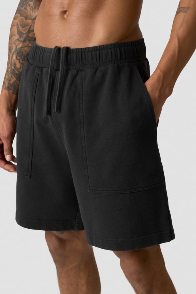 ICIW Stonewashed Sweatshorts M Black