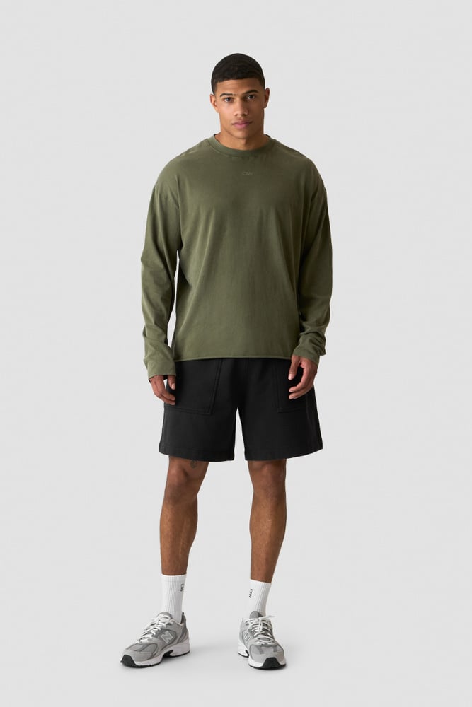 ICIW Stonewashed Sweatshorts M Black