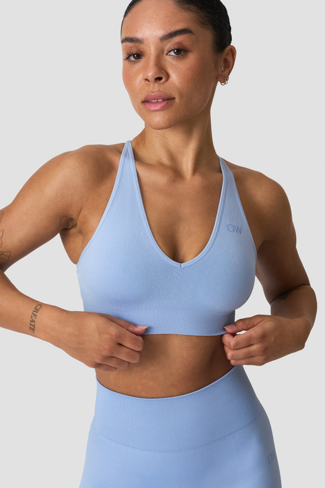 ICIW Sculpt Seamless V-neck Sports Bra Banner Blue