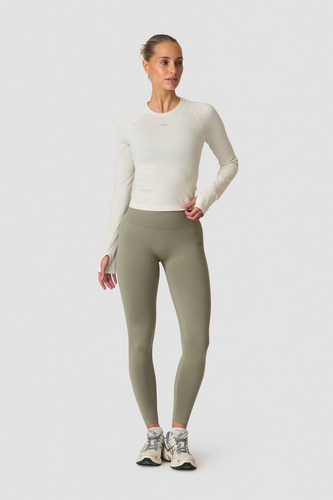 ICIW Sculpt Seamless Ribbed LS Ivory