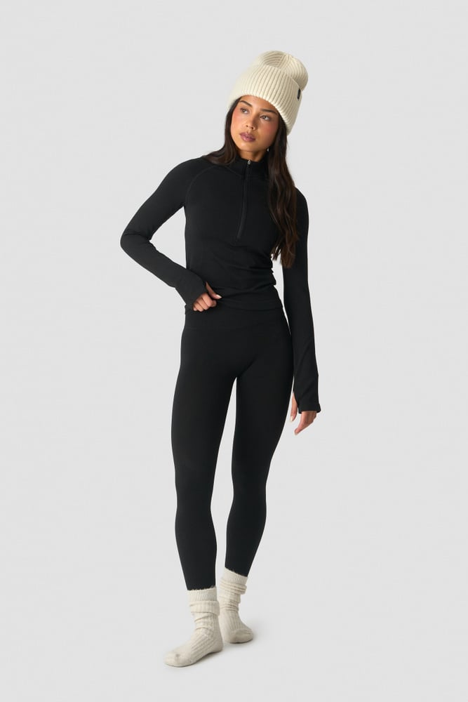 ICIW Define Wool 1/2 Zip Black