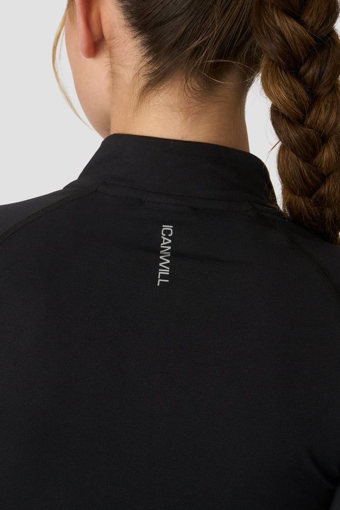 ICIW Define Seamless Cropped Zip Jacket Black