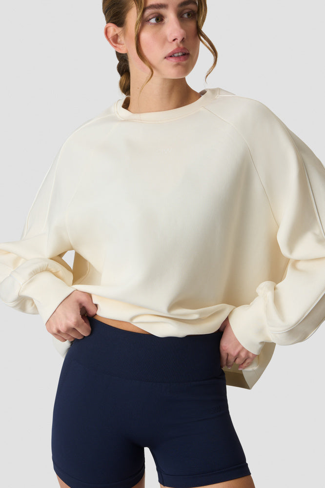ICIW Contrast Crewneck  Ivory