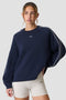 ICIW Contrast Crewneck  Midnight Blue