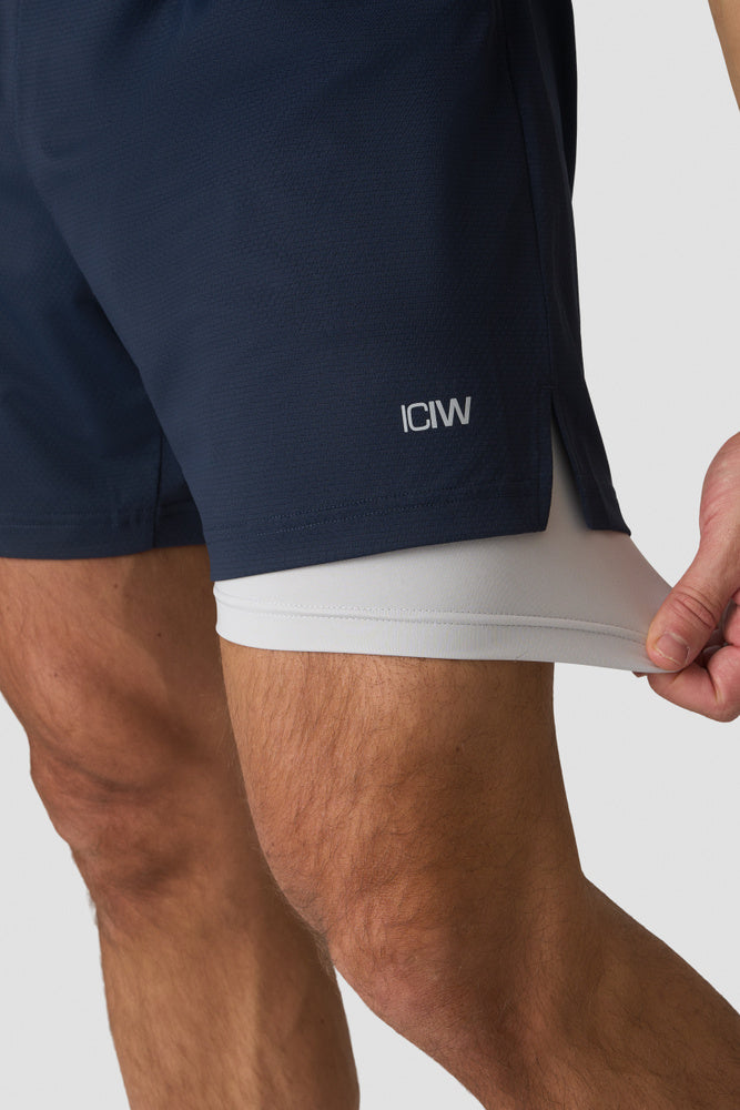 ICIW Stride 2-in-1 Shorts  Navy Blue/Light Grey