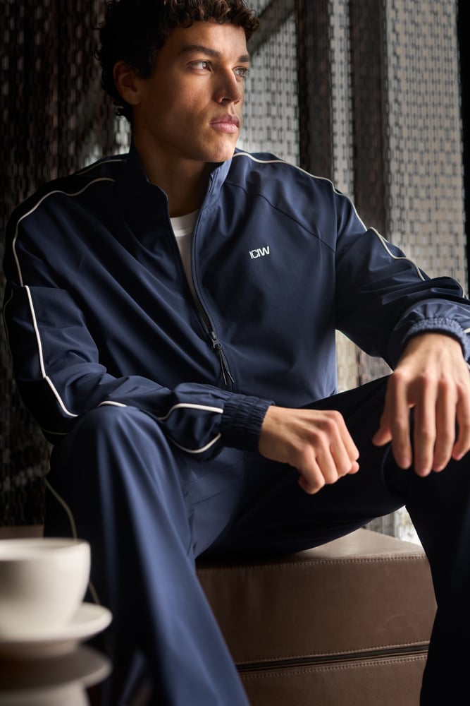 ICIW Contrast Track Jacket  Midnight Blue