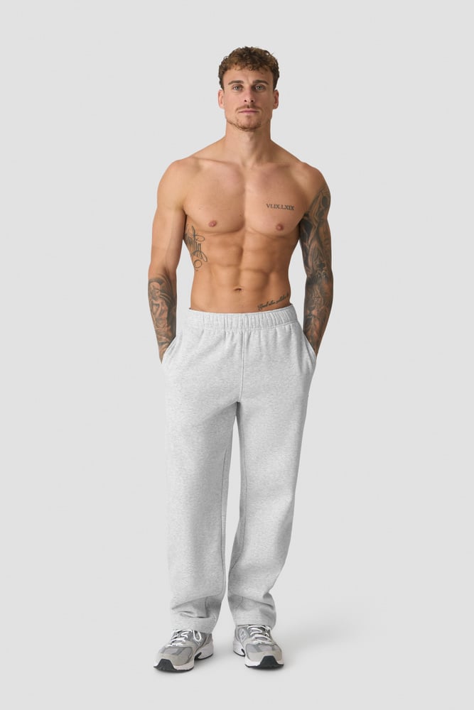 ICIW Everyday Straight Pants Light Grey Melange