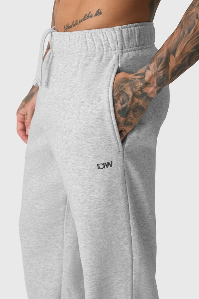 ICIW Everyday Straight Pants Light Grey Melange
