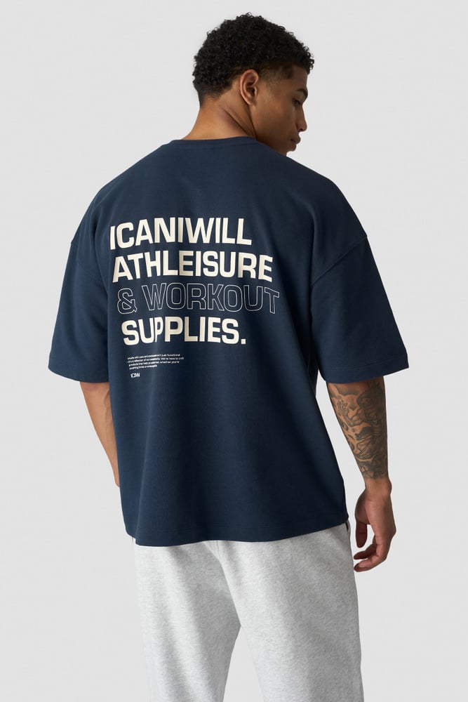 ICIW Everyday Oversized Terry T-shirt Midnight Blue