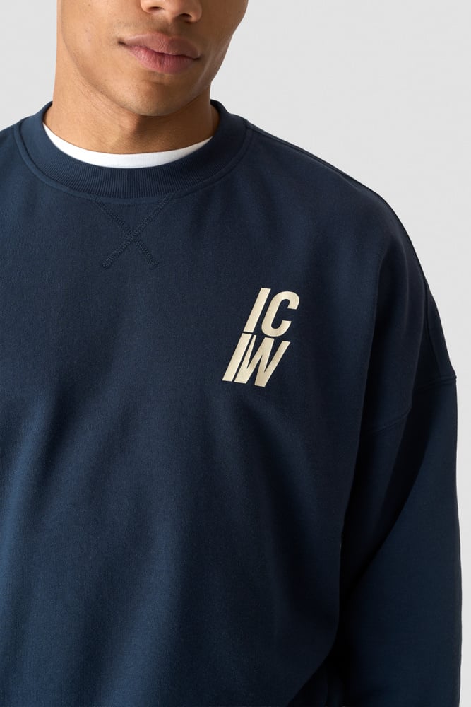 ICIW Everyday Terry Relaxed Crewneck Midnight Blue