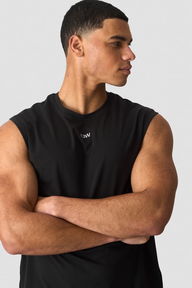 ICIW Stride Sleeveless Tee Dri-Release Black