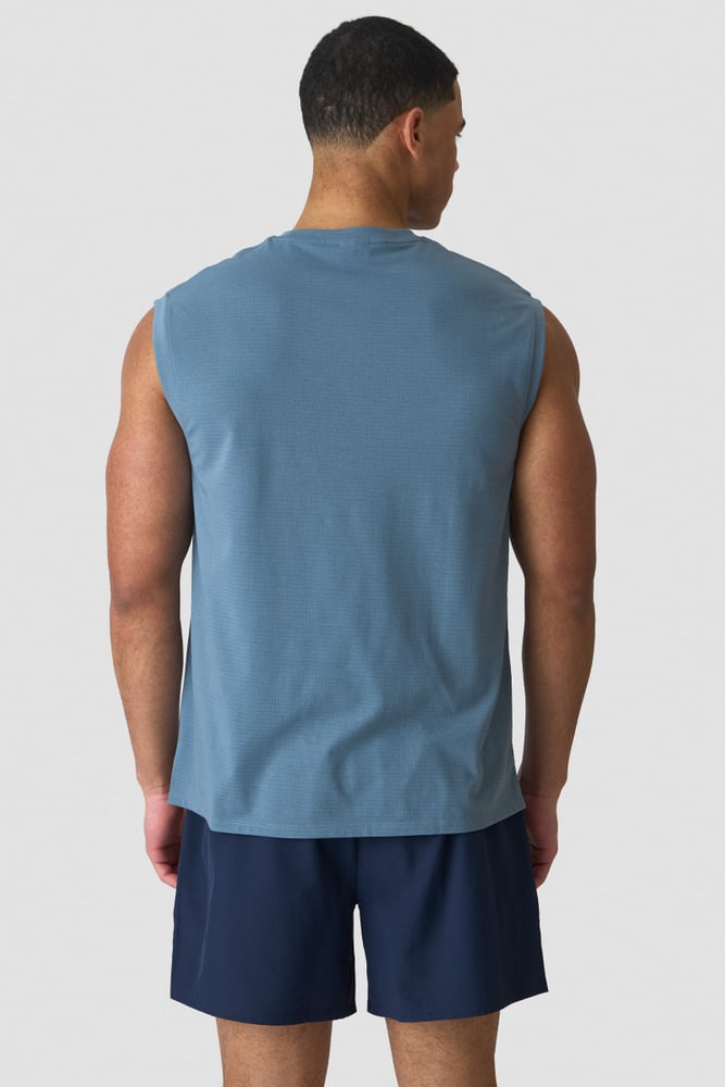 ICIW Stride Sleeveless Tee Dri-Release Washed Blue