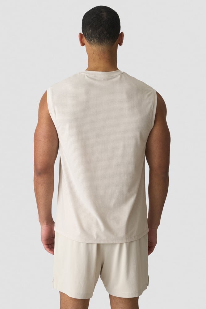 ICIW Stride Sleeveless Tee Dri-Release Light Beige