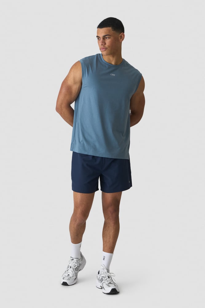 ICIW Stride Sleeveless Tee Dri-Release Washed Blue