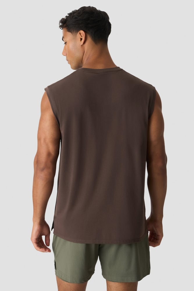 ICIW Stride Sleeveless Tee Dri-Release Emberwood