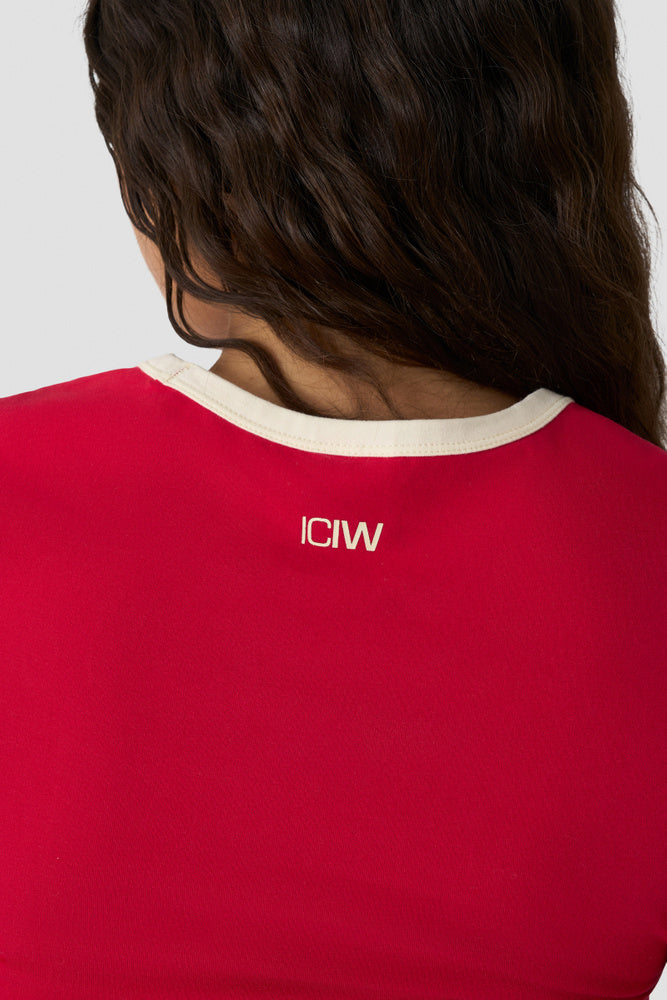 ICIW Everyday Baby Tee Print Bright Red