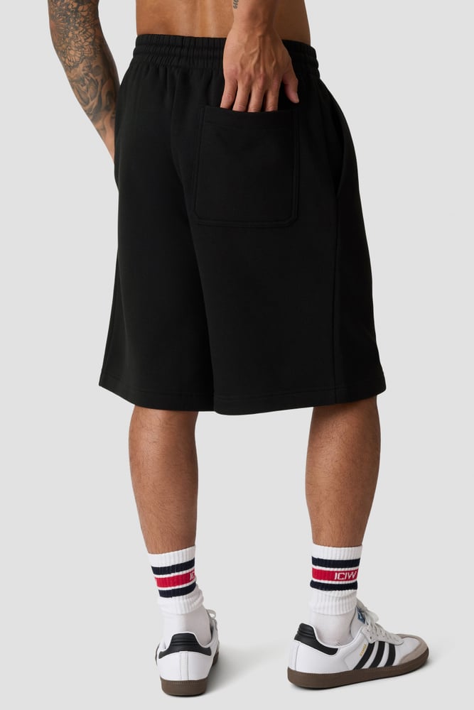 ICIW Everyday Relaxed Sweat Shorts Terry Print Black