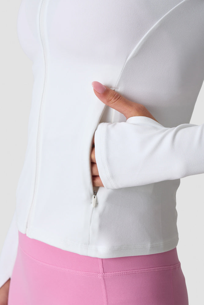 ICIW Luxe Zip Jacket White Snow