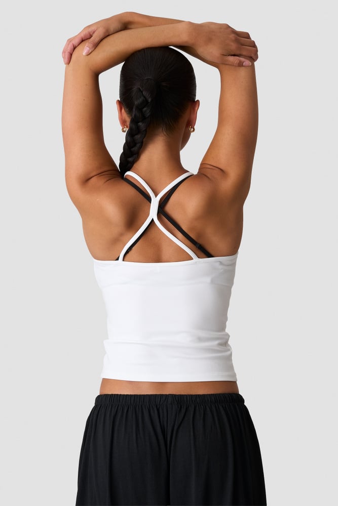 ICIW Luxe Strappy Tank White Snow