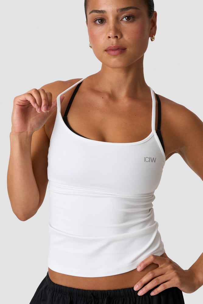 ICIW Luxe Strappy Tank White Snow