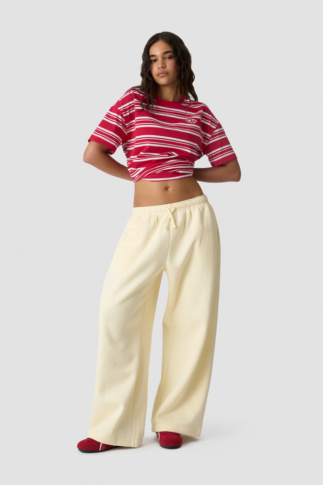 ICIW Everyday Oversized Tee Stripe Bright Red