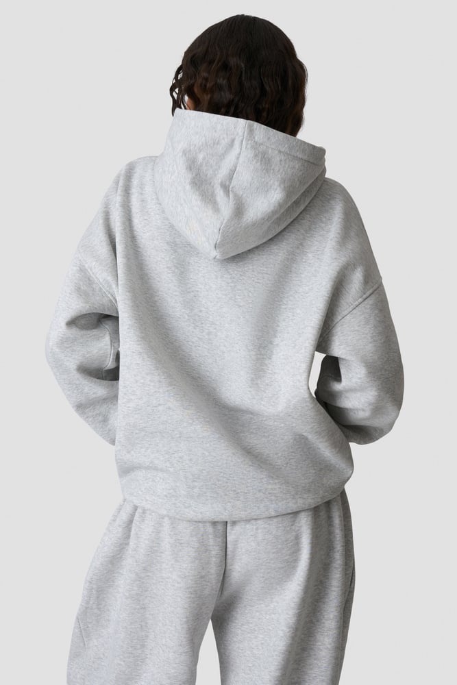 ICIW Everyday Relaxed Hoodie Terry Print Light Grey Melange