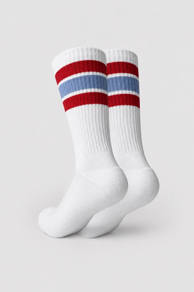 ICIW Training Stripe Socks 2-Pack Red/Blue