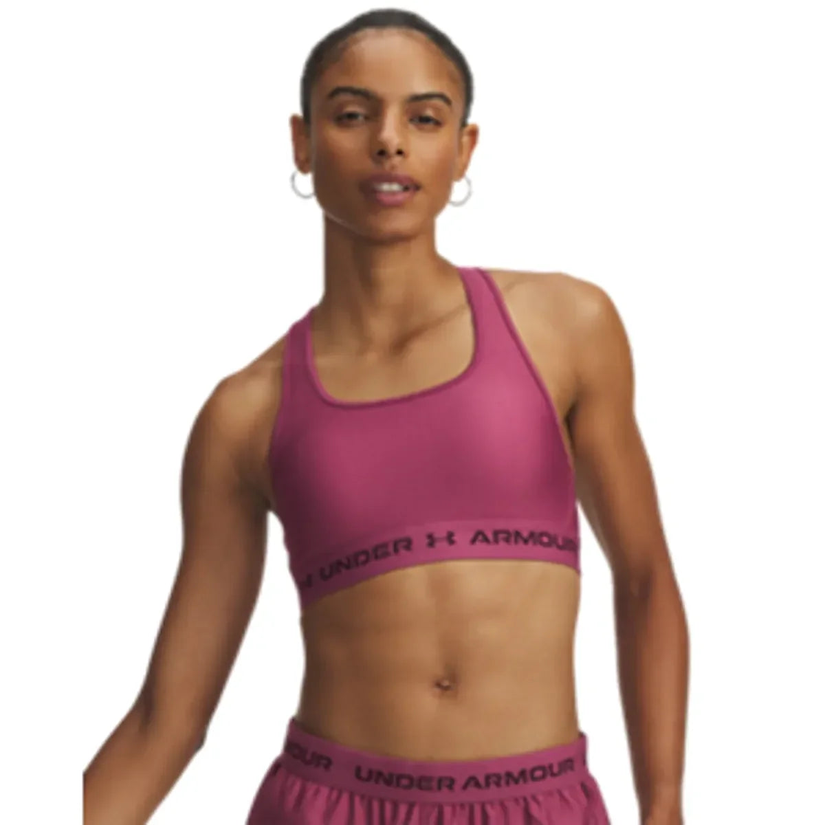 Under Armour Crossback Mid Bra Fuchsia Dusk