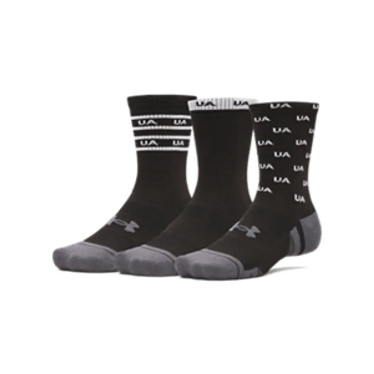 Under Armour UA Perf Tech Nov 3pk Crew Black