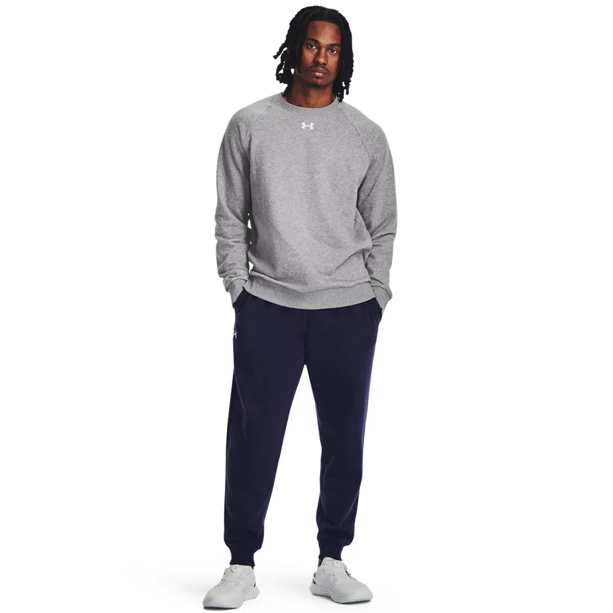 Under Armour UA Rival Fleece Crew Castlerock Light Heather