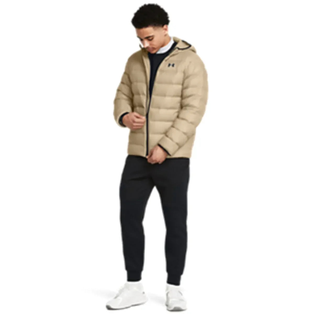 Under Armour LEGEND DOWN HOODED JACKET City Khaki