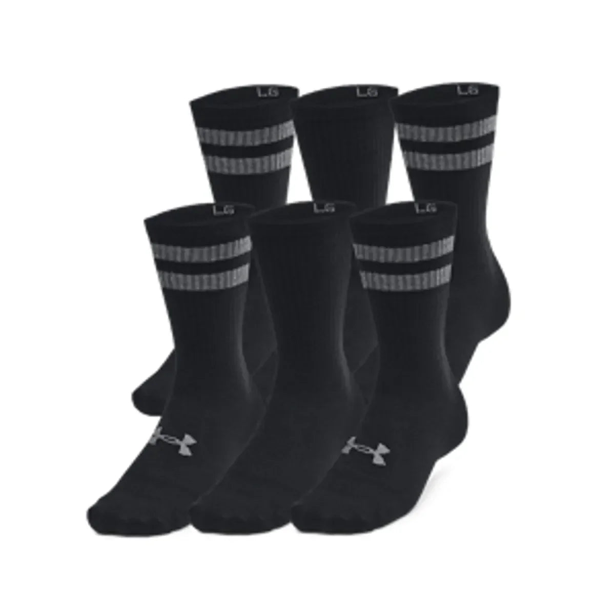 Under Armour UA Essential 6pk Crew Black