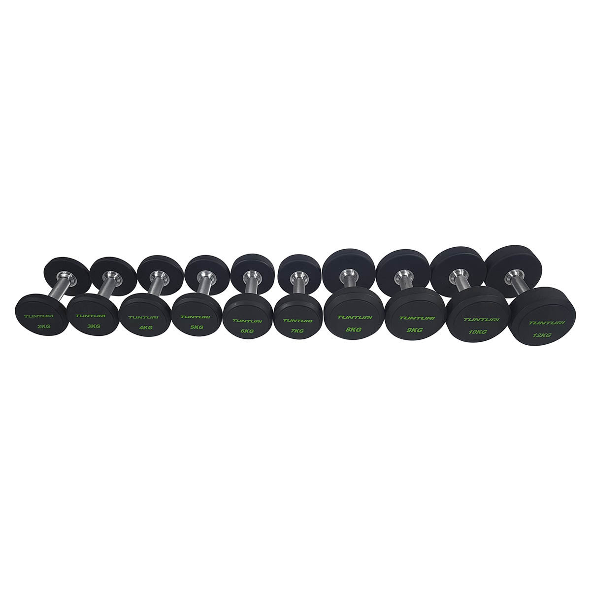 Tunturi PRO PU Dumbbell Set 2-12 kg