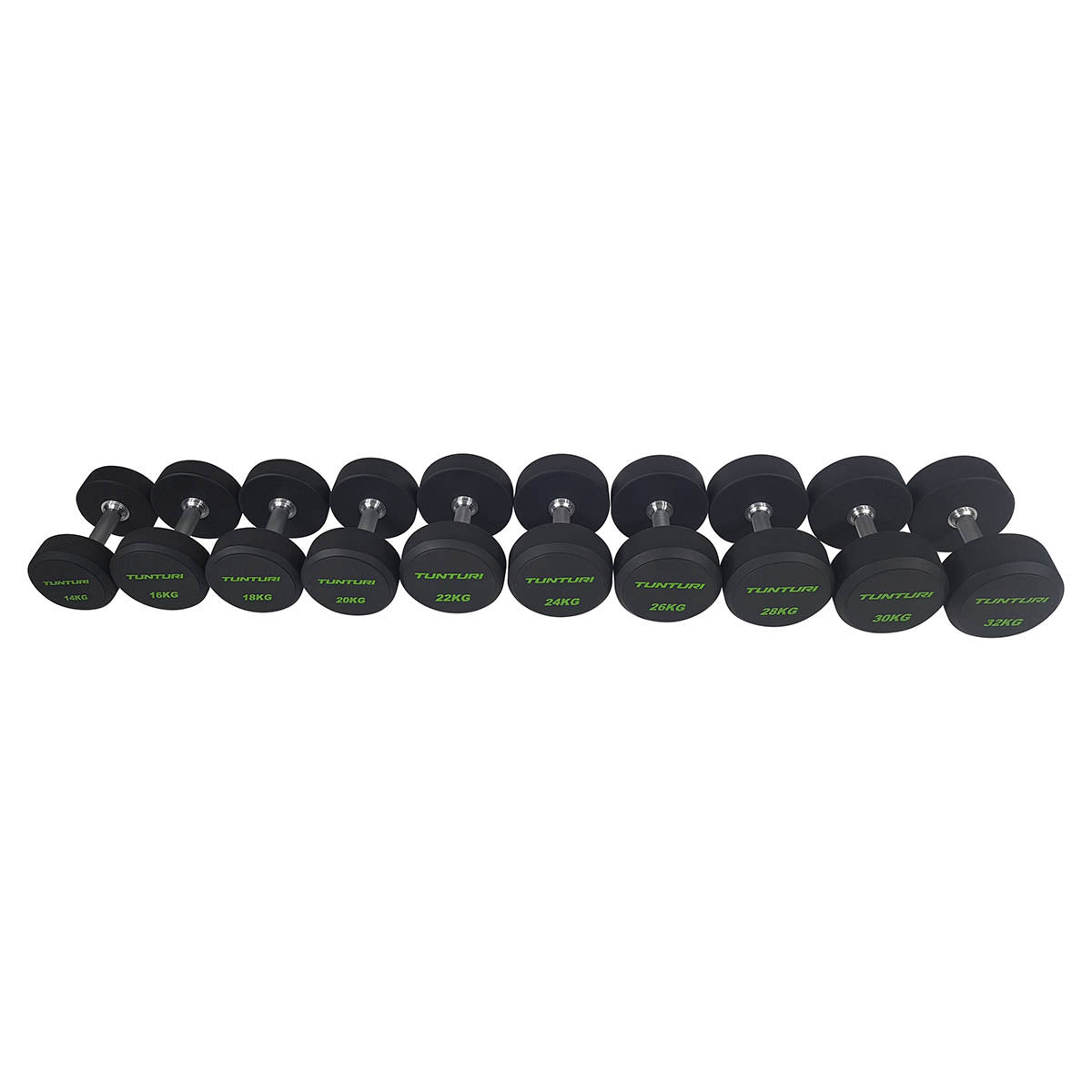 Tunturi PRO PU Dumbbell Set 14- 32 kg
