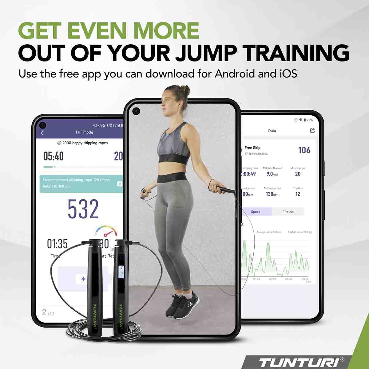 Tunturi Smart Jumprope W. Display+ App