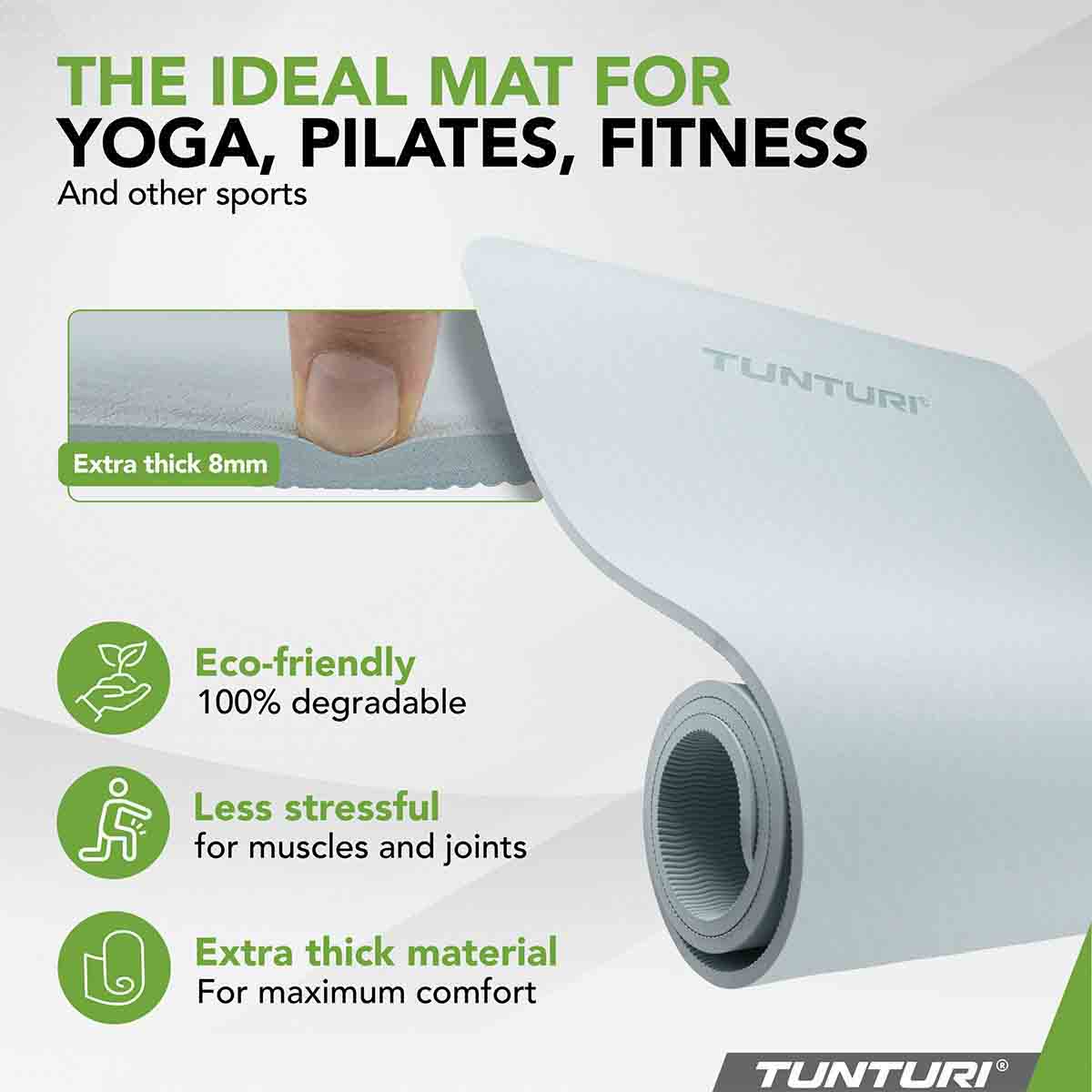 Tunturi Yogamat 8 mm Light Blue